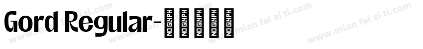 Gord Regular字体转换